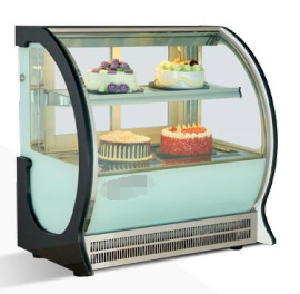 220V/50Hz Kaca Terisolasi Depan MINI Cake Showcase