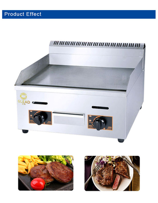 Grill Gas Profesional Untuk Dapur Komersial 11.7kw Peralatan Masak Tugas Berat
