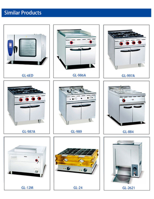 Grill Gas Profesional Untuk Dapur Komersial 11.7kw Peralatan Masak Tugas Berat