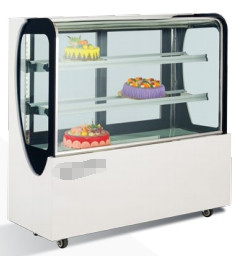 220V Cake Showcase Peralatan pendingin dengan dasar marmer 3-10.C Kontrol suhu 2 rak