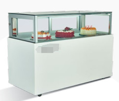 Push Pull Glass Door Cake Showcase Dengan Dasar Marmer / Baja Tidak Berlemak
