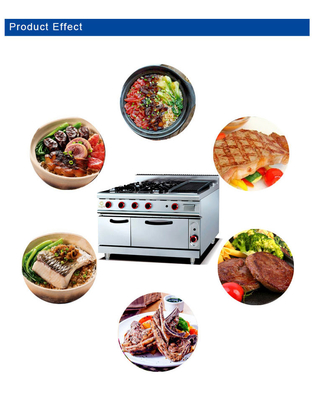 225kg Heavy Duty Gas Range Grill Oven 27Kw Peralatan dapur makanan cepat saji / peralatan memasak - GH-999A