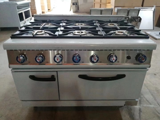 20.8kw Gas Range Peralatan Masak Dengan 4-burner Gas Oven Heavy Duty 153kg Berat Kapasitas