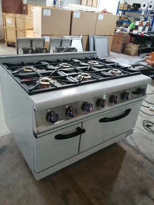 20.8kw Gas Range Peralatan Masak Dengan 4-burner Gas Oven Heavy Duty 153kg Berat Kapasitas