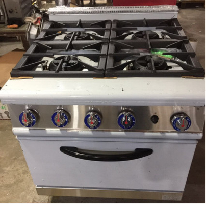 Gas Range GH-987A Dengan 4-burner Gas Oven Untuk Heavy Duty Restaurant Cooking