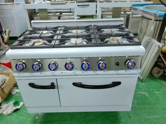 Gas Range GH-987A Dengan 4-burner Gas Oven Untuk Heavy Duty Restaurant Cooking
