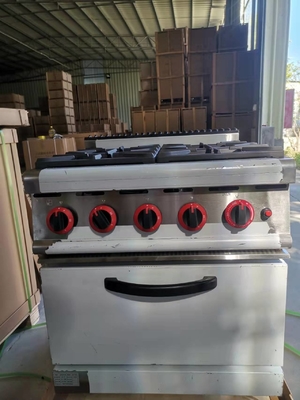 Gas Range GH-987A Dengan 4-burner Gas Oven Untuk Heavy Duty Restaurant Cooking
