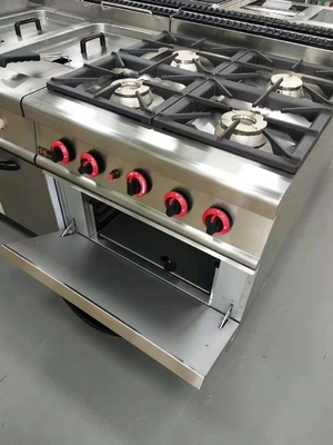 Gas Range GH-987A Dengan 4-burner Gas Oven Untuk Heavy Duty Restaurant Cooking