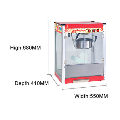 Mesin Popcorn Komersial 1.5KW Daya Untuk Peralatan Masakan Dapur Komersial