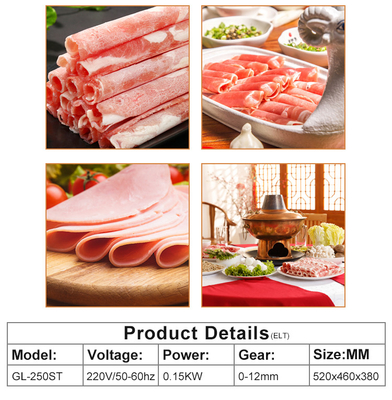 Mesin pemotong daging komersial GL-MS250ST 16.5Kw Heavy Duty Electric Meat Cutting Machine