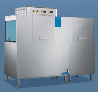 Keamanan Penerbangan Tipe Mesin Cuci Piring Baja Tidak Berlemak SS304 6.7KW Stop Conveyor Otomatis Peralatan Hotel