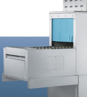Efisiensi Stainless Steel SS304 6.7KW Mesin cuci piring tipe penerbangan untuk hotel komersial