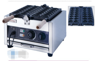 Pembuat Waffle Listrik 1.6KW 220-240V Peralatan Baking Komersial untuk Waffle Berwarna Kecokelatan