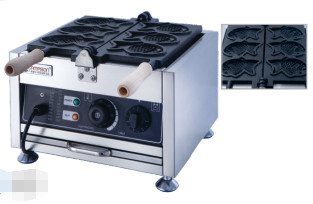 Pengendalian suhu yang tepat 1.6KW Peralatan kue komersial untuk wafel yang sangat renyah