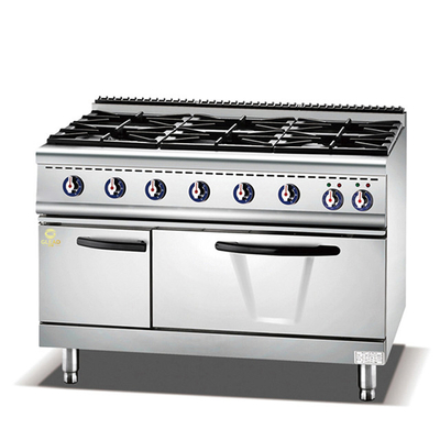 Mesin Komersial Gas Cooking Range dengan Kontrol Suhu yang Bisa Disesuaikan untuk Dapur Restoran