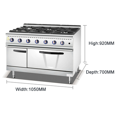 LPG NG Gas Valve Commercial Cooking Range Equipment dengan layanan OEM/ODM yang disesuaikan