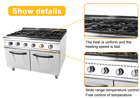 LPG NG Gas Valve Commercial Cooking Range Equipment dengan layanan OEM/ODM yang disesuaikan