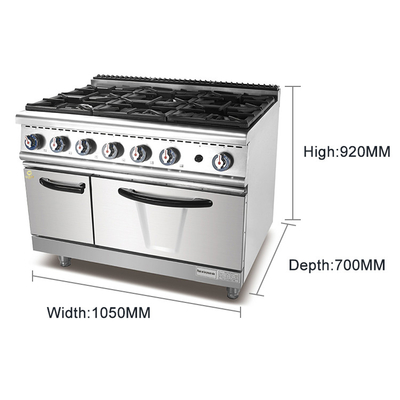 Peralatan Masak Gas Alat Masak Kekuatan Output Low Noise 49,6KW LPG 56KW untuk dapur restoran