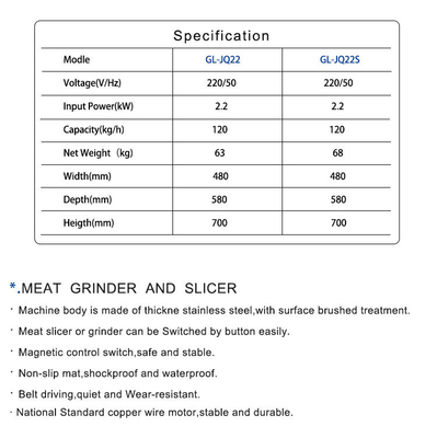 58x45x70cm Peralatan Masak Restoran dengan 220V 50HZ 1 Phase 2.2KW