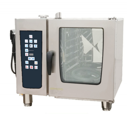 Kombi Rustless Steel Steam Oven Perak Peralatan Dapur untuk Panggang Mengukus Temperature 25-250C