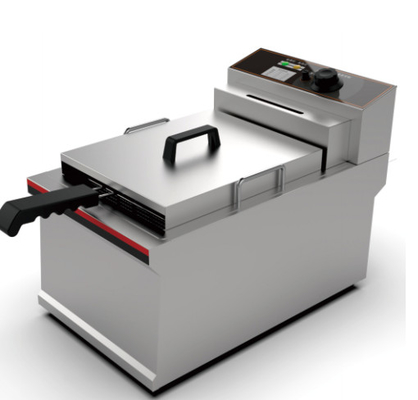 Komersial stainless steel 220-240v Fryer Dengan Panel Kontrol Mekanis