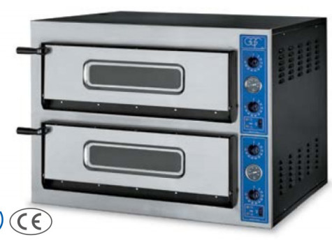 Rinnable Steel Pizza Oven dengan Panel Kontrol Mekanis Fungsi Baking Silver Finish