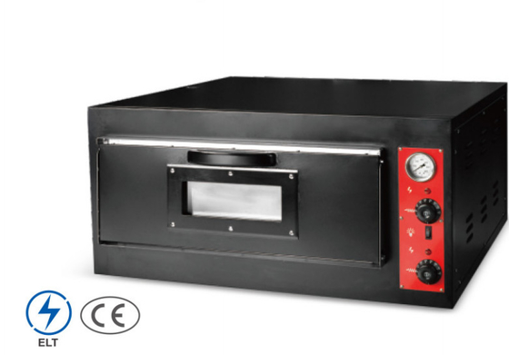 Rinnable Steel Pizza Oven dengan Panel Kontrol Mekanis Fungsi Baking Silver Finish