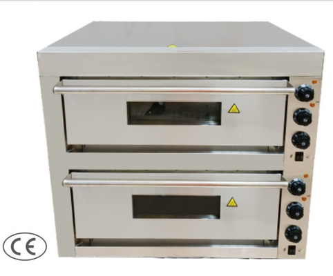 Rinnable Steel Pizza Oven dengan Panel Kontrol Mekanis Fungsi Baking Silver Finish