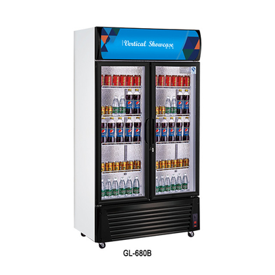 Stainless Steel 210L Beverage Display Cooler untuk pendinginan minuman pada suhu 0-10