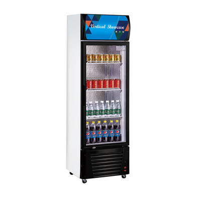 Stainless Steel 210L Beverage Display Cooler untuk pendinginan minuman pada suhu 0-10