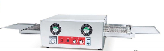 220-240V perak stainless steel oven pizza 50-400 ° C Temp Conveyor oven pizza