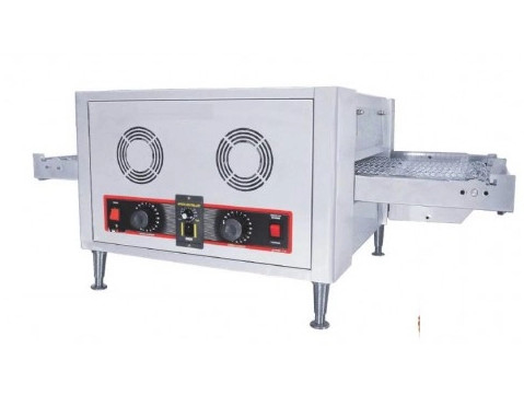 Konveyor stainless steel oven pizza 220-240v Tegangan 50-400°C Suhu untuk baking pizza