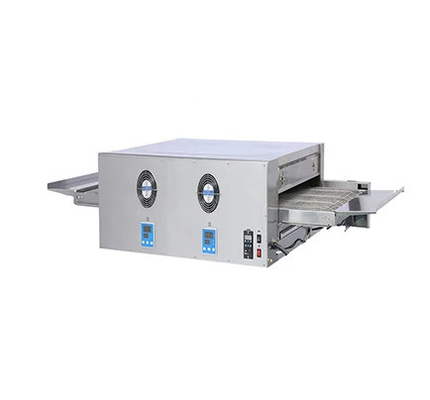 Konveyor Baja Tembaga Pizza Oven Mechanical Control Panel 50-400°C Temperature untuk Baking Pizza