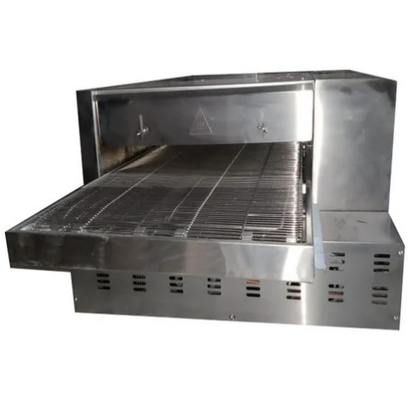 Konveyor Baja Tembaga Pizza Oven Mechanical Control Panel 50-400°C Temperature untuk Baking Pizza