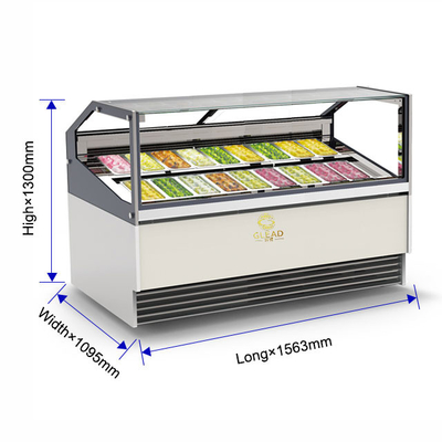 Peralatan pendingin industri berventilasi 1650W dengan siklus defrost terbalik untuk suhu -16C hingga -18C