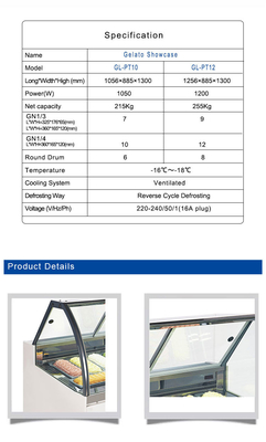 Unit pendingin berventilasi siklus terbalik defrost 220-240V / 1PH / 50HZ dengan 18 panci Italia