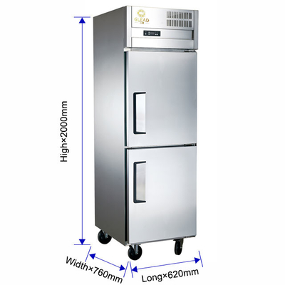 Komersial stainless steel freezer kulkas Freezer Listrik -12.C ∙ 18.C Suhu penyimpanan