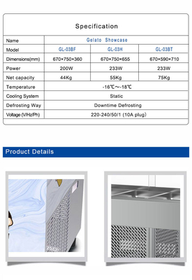 Ventilasi Industri Cold Storage / Industrial Chiller Unit dengan Smart Gelato Ice Cream Showcase