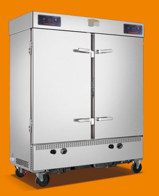Komersial Hotel Rice Steam Cars dengan 12KW Power Single Door 6-12 Trays Teknologi Tabung Pemanasan Cerdas.