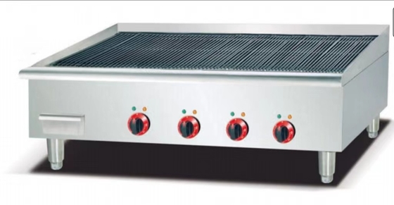 220V-240V Besi Lava Rock Grill Dengan Perak Dan Putih Digital Control Panel