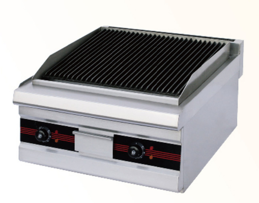 220V-240V Besi Lava Rock Grill Dengan Perak Dan Putih Digital Control Panel