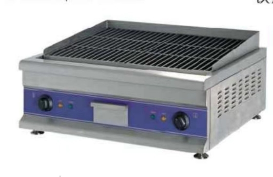 Perak Dan Putih 220V-240V Besi Lava Rock Grill Panel Kontrol Digital suhu 500 sampai 700 derajat