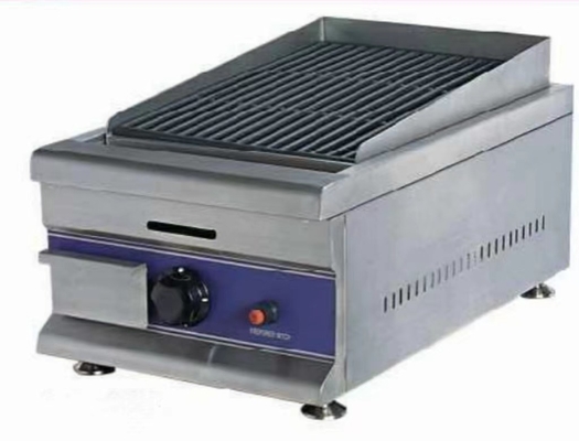 Efisiensi Perak Besi Komersial Dapur Peralatan Masak Grill 700 derajat Memasak