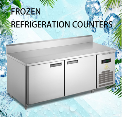 Peralatan pendingin industri 220-240V 1PH suhu rendah pendingin udara meja kerja freezer 410W Daya
