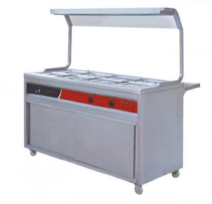 Restoran Pemanas Sup Listrik Bain Marie 220-240V 50Hz 0°C~100°C Peralatan Masak Perak