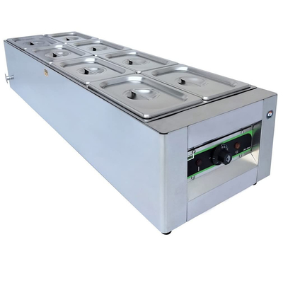 Peralatan Pemanasan Sup Listrik Stainless Steel Soup Pot Heater untuk Restoran Rentang suhu 0°C-100°C.