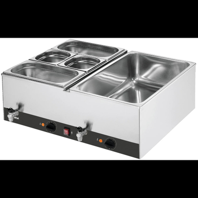 Peralatan Masak Listrik Baja Rinsing Perak 220-240v 50hz Kontrol Suhu.