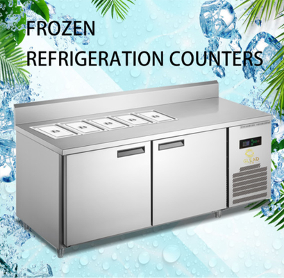 Plug in Modular Industrial Refrigeration Lemari Pizza/Sala Unit Pendingin Udara 390W Daya 270/340/410L Suhu Volume