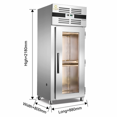 Dry cycle Wind Design 600L Peralatan pendingin komersial Lemari pengeringan