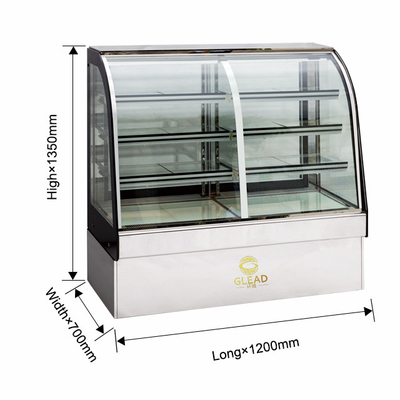 Daya 415L Air cooling Unit pendingin komersial 2200W Tegangan untuk tampilan kue